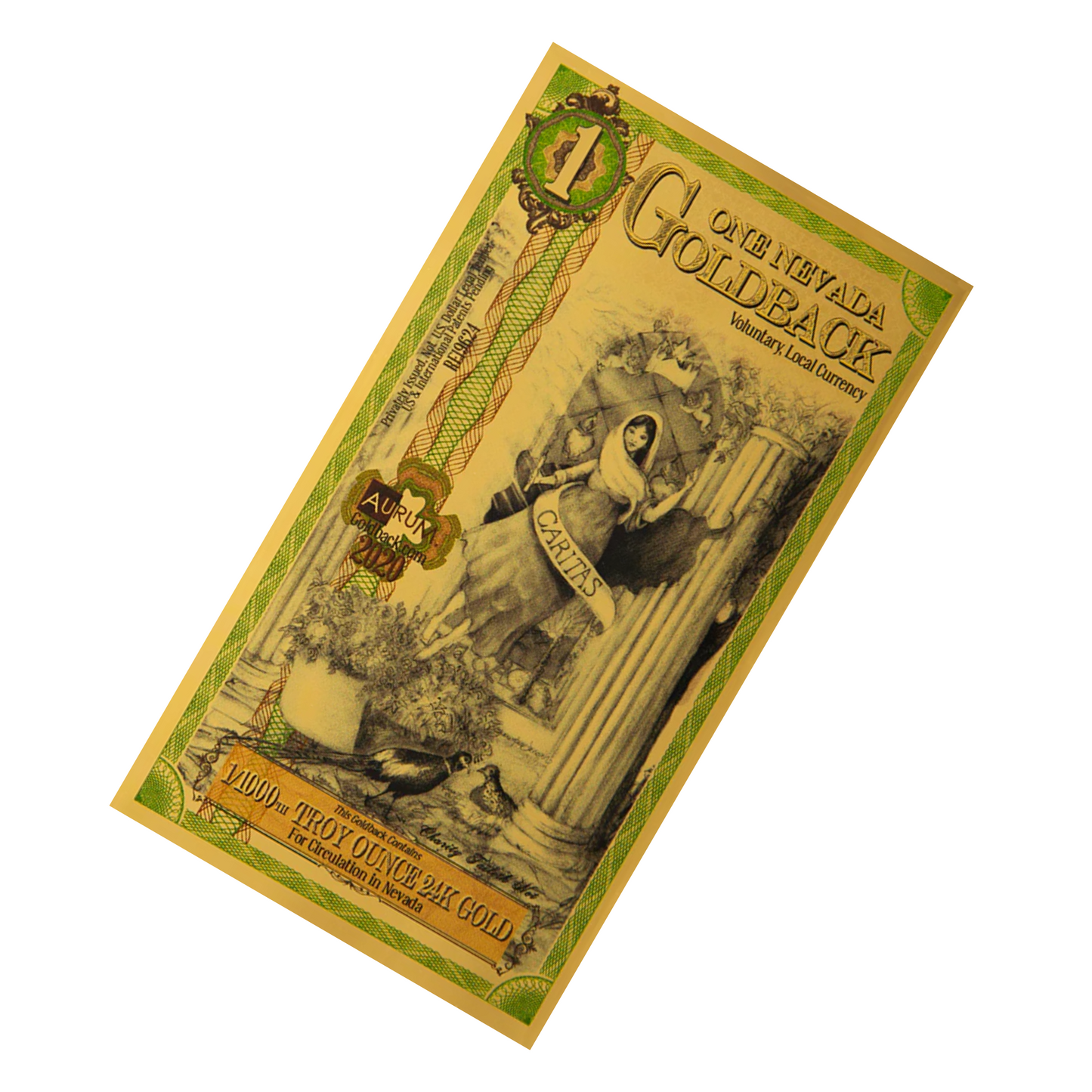 Goldback Notes Troy Oz 24K Gold-Backed Bills