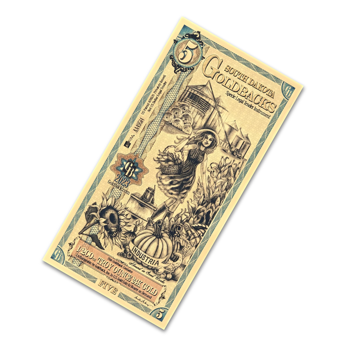 Goldback Notes Troy Oz 24K Gold-Backed Bills
