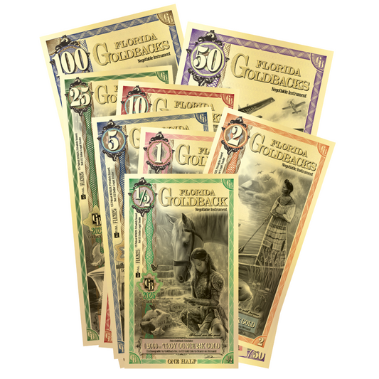 Florida Goldback Troy Oz 24K Gold-Backed Bill