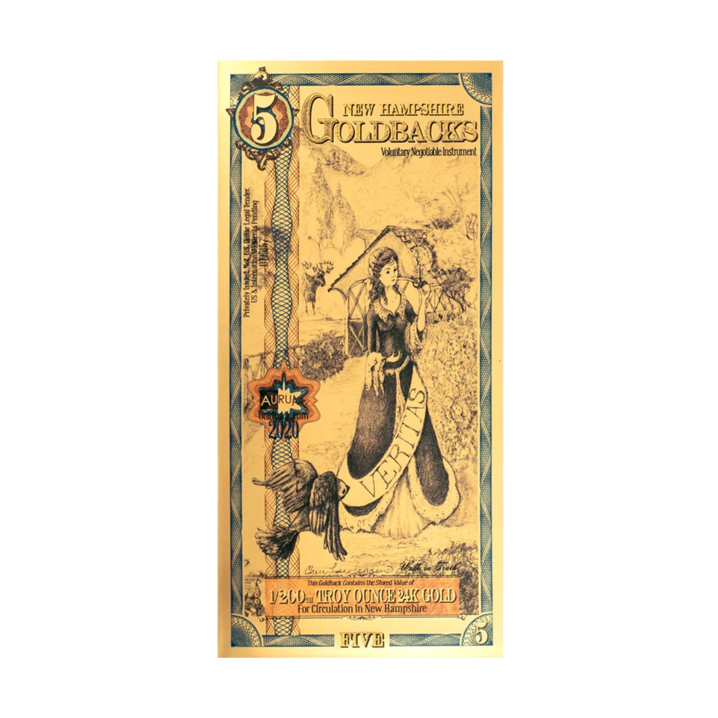 Goldback Notes Troy Oz 24K Gold-Backed Bills
