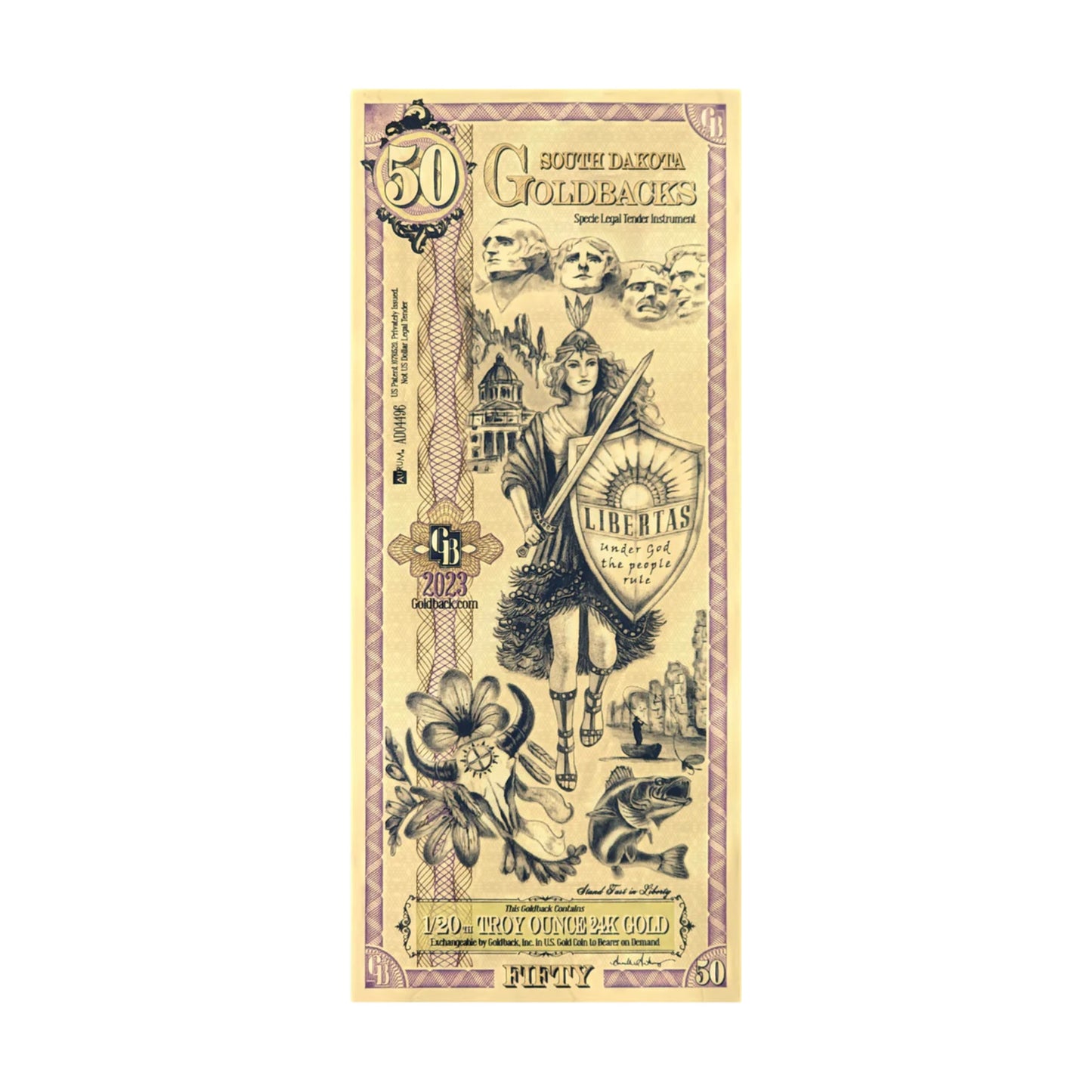 Goldback Notes Troy Oz 24K Gold-Backed Bills