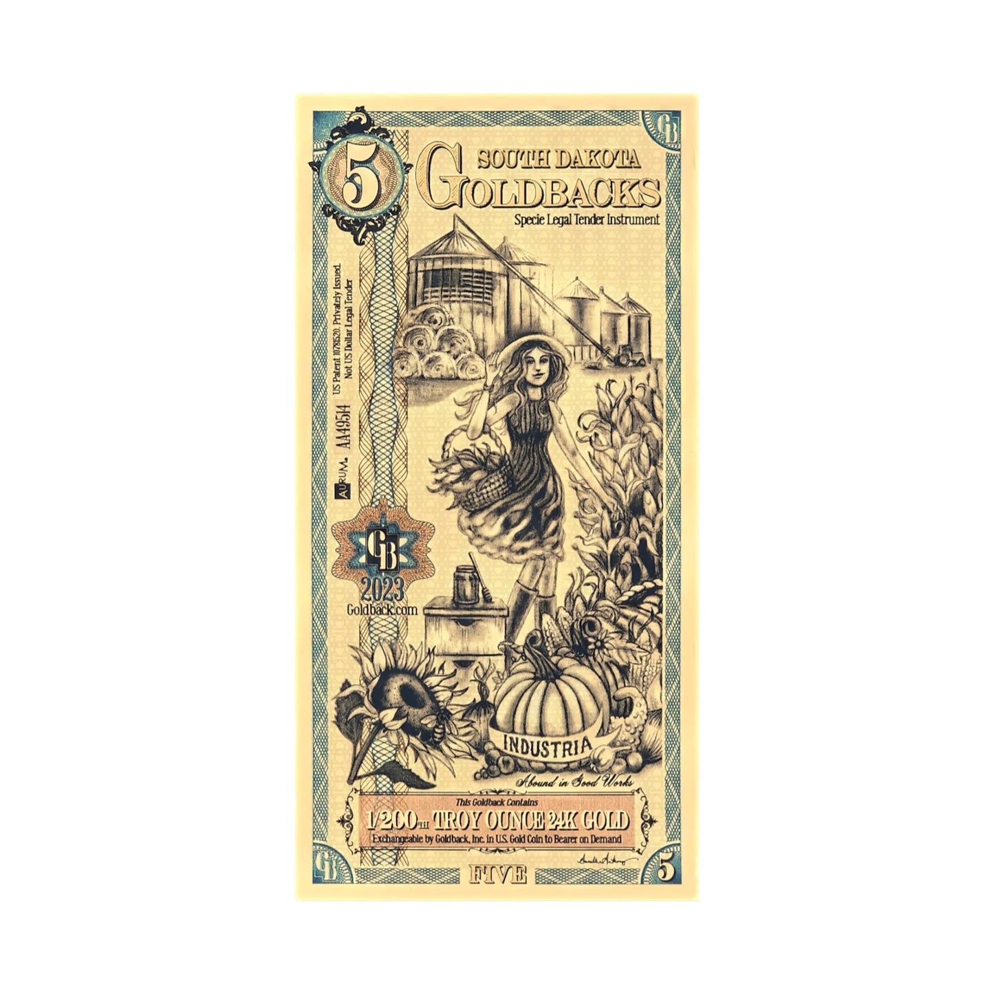 Goldback Notes Troy Oz 24K Gold-Backed Bills