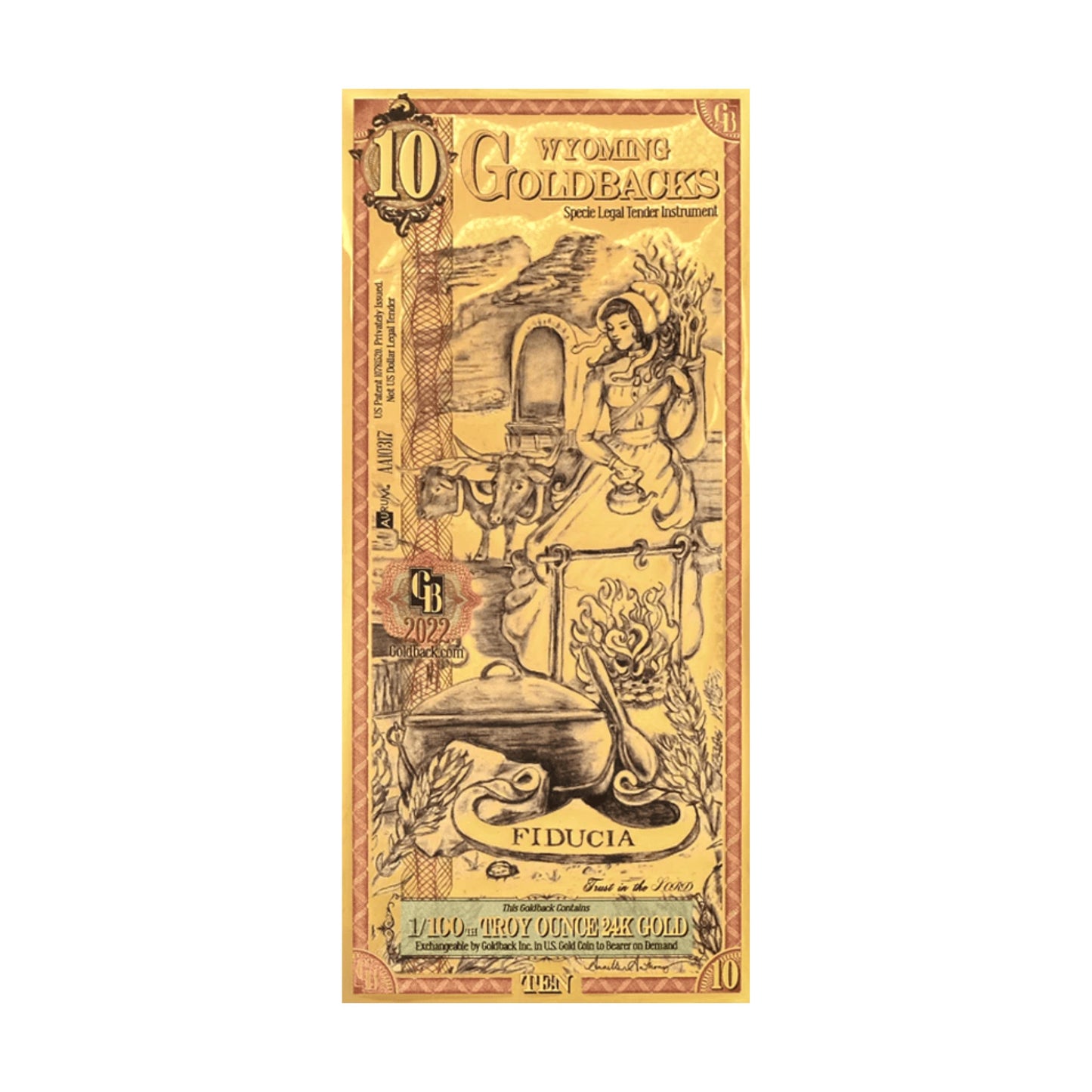 Goldback Notes Troy Oz 24K Gold-Backed Bills