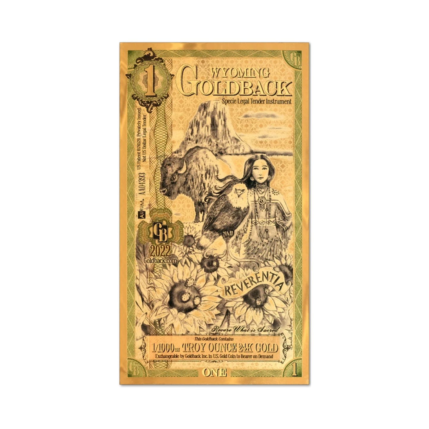 Goldback Notes Troy Oz 24K Gold-Backed Bills
