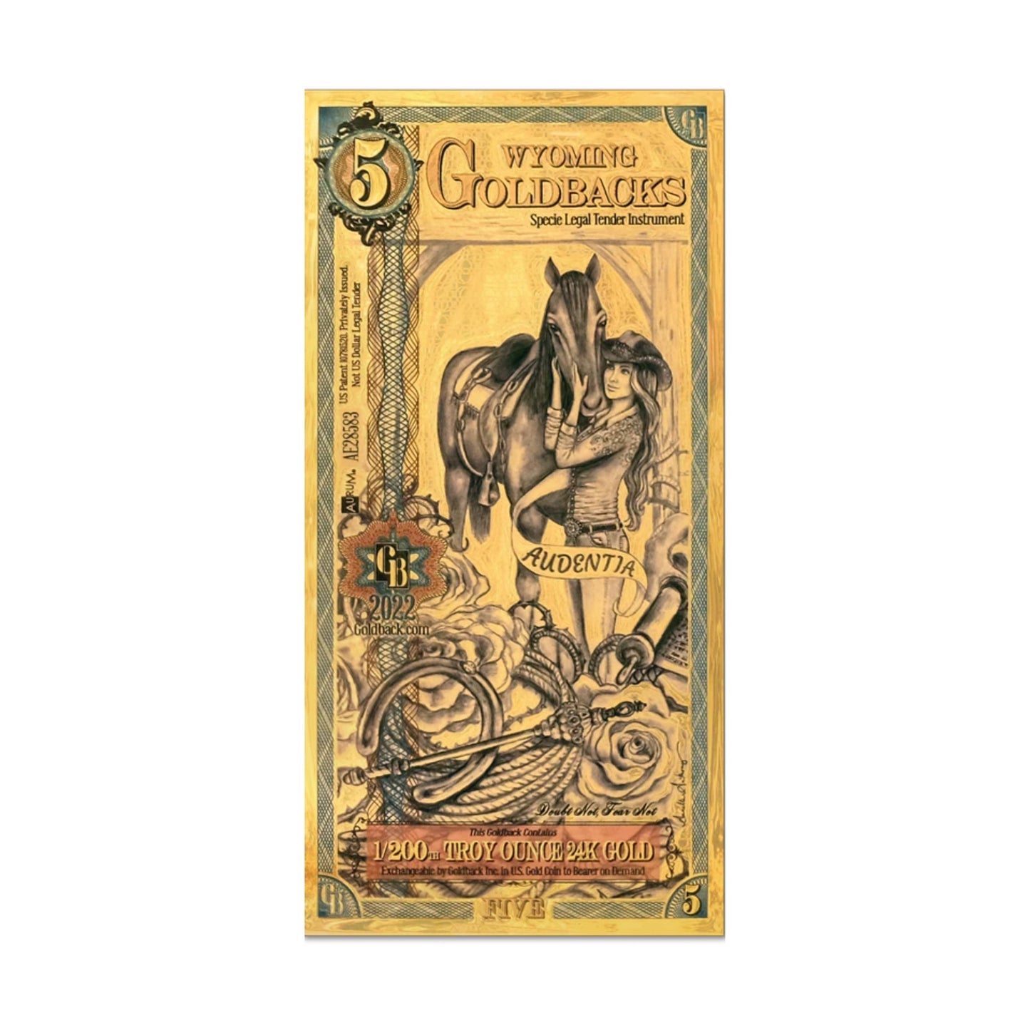 Goldback Notes Troy Oz 24K Gold-Backed Bills