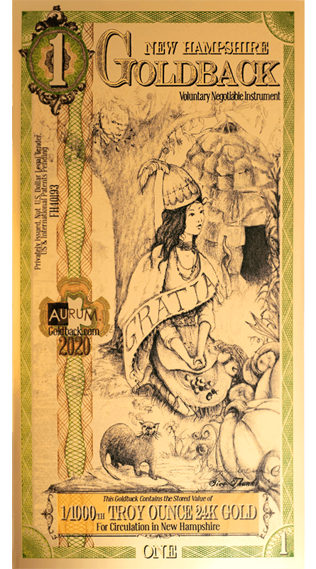 Goldback Notes Troy Oz 24K Gold-Backed Bills